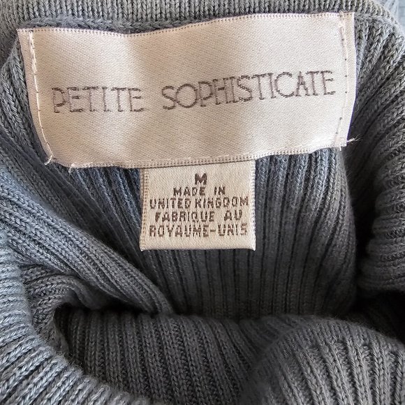 Petite Sophisticate LS Ribbed Turtleneck Top | Like New | MP | Dusty Blue - Picture 10 of 12